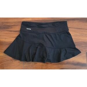 bolle Black Women's Athletic Tennis Skort with Flared Hem